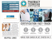 Tablet Screenshot of pharmacytechniciancertification.com